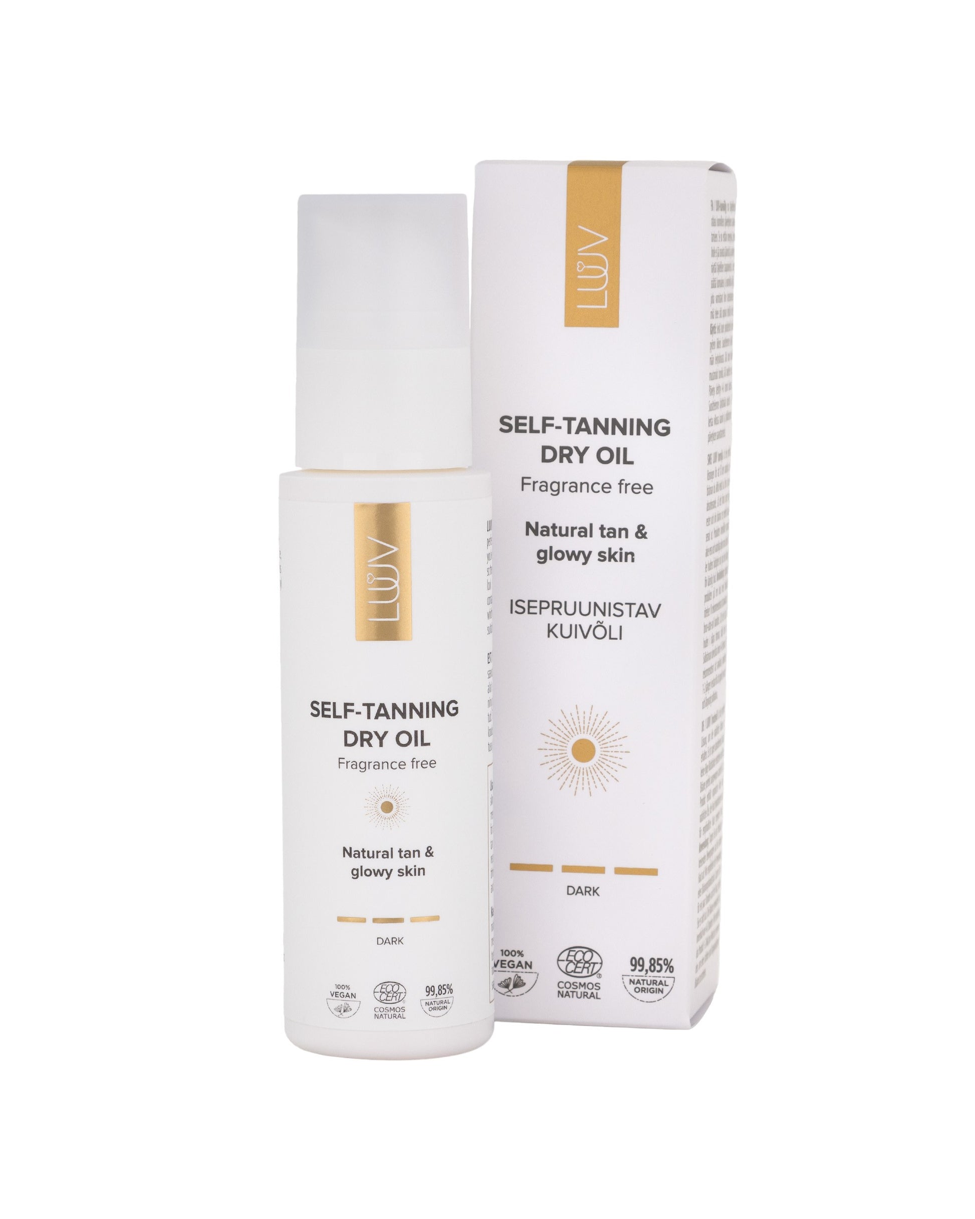 Natural Self Tanning Dry Oil Dark COSMOS, 100ml